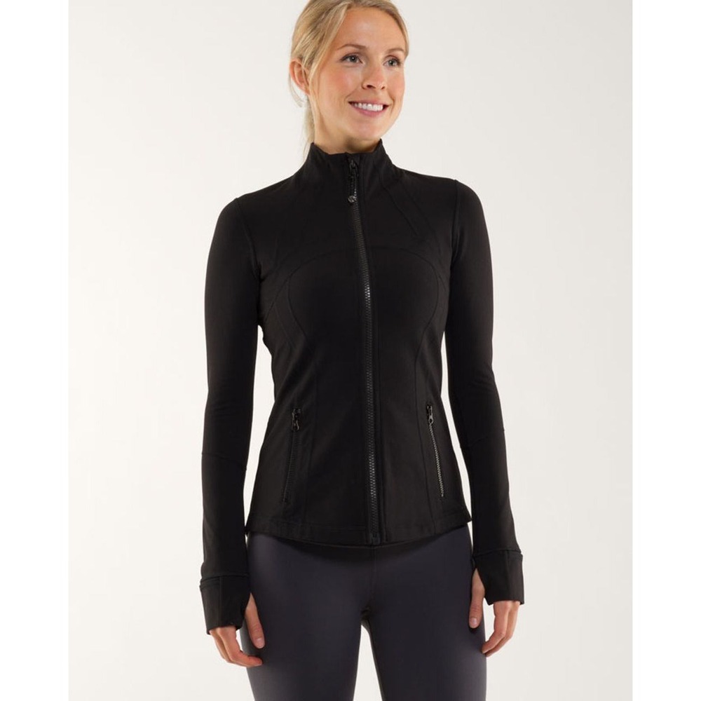 Lululemon Define Jacket Black Full Zip Perforated Athletic Yoga Coat Womens 8